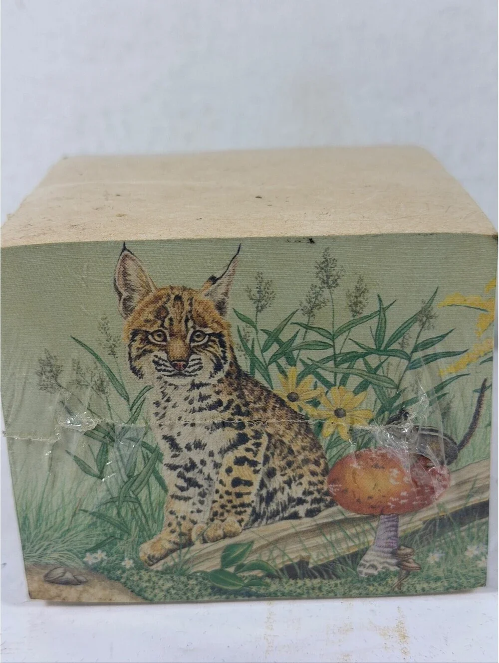 Vintage 1992 Current Wildlife Note Cube Stationery Memo Pad S-17